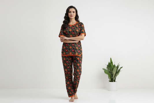 TWILIGHT BLOOM PRINTED SHIRT AND TROUSER