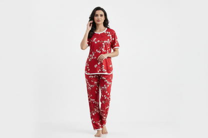 CHERRY BLOOM PRINTED SHIRT AND TROUSER