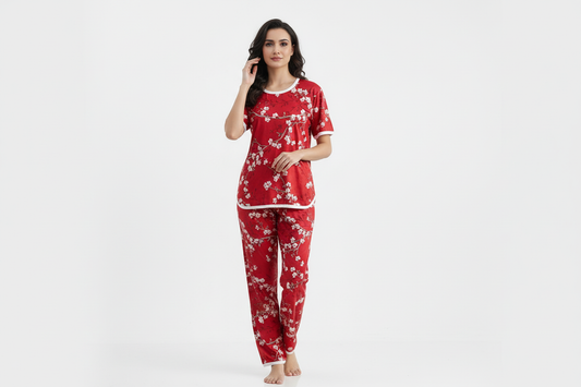 CHERRY BLOOM PRINTED SHIRT AND TROUSER