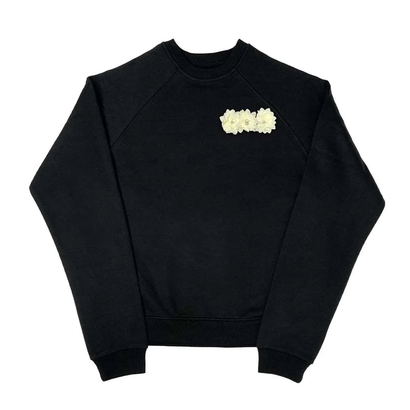 Winter White Flower Sweatshirt