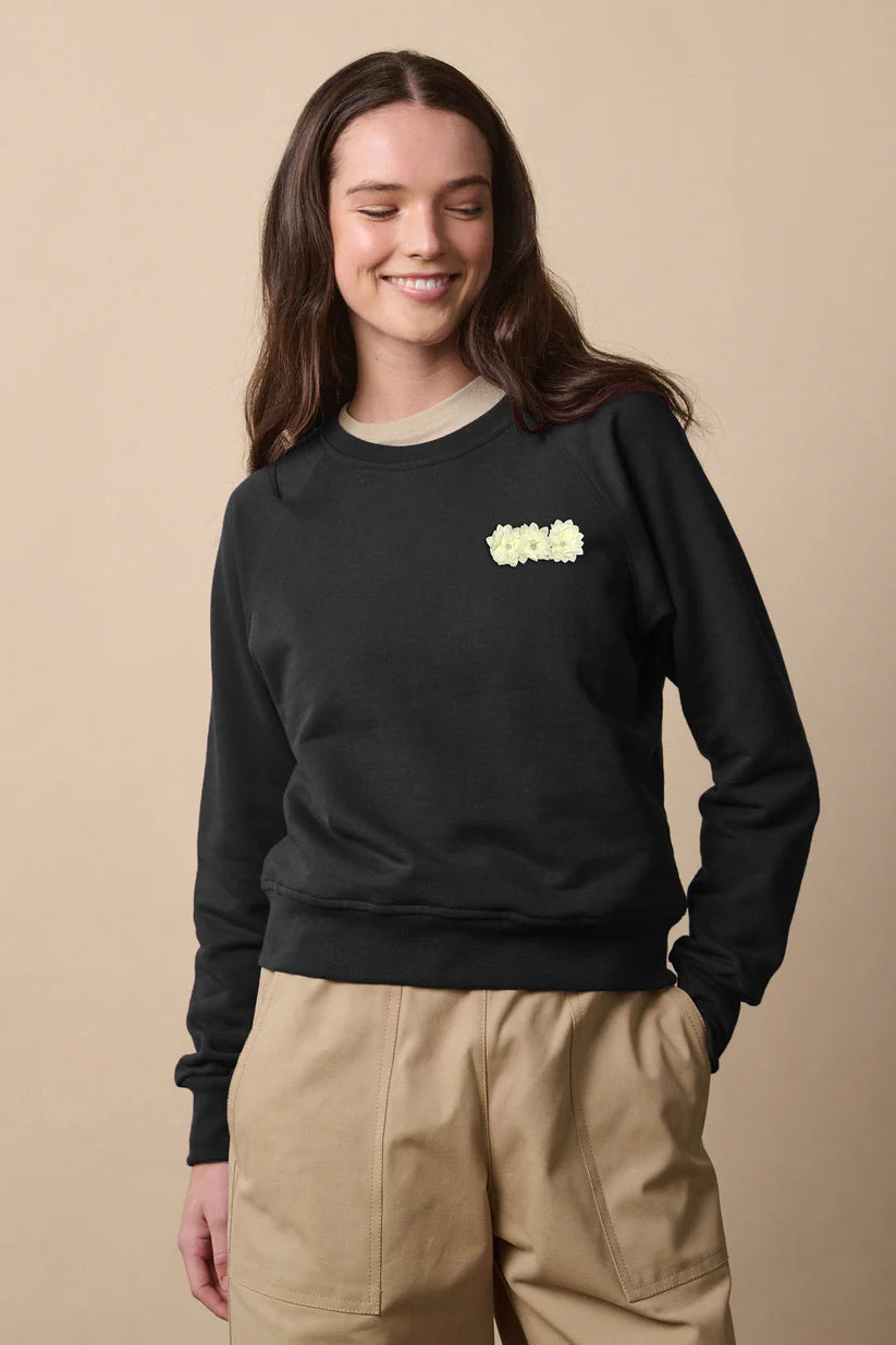 Winter White Flower Sweatshirt