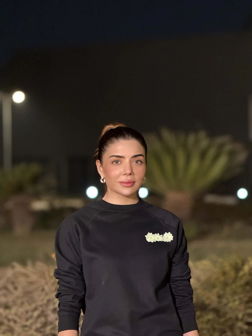 Winter White Flower Sweatshirt