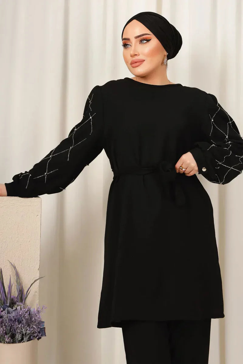 Winter Black Diamond Printed Co-Ord Set