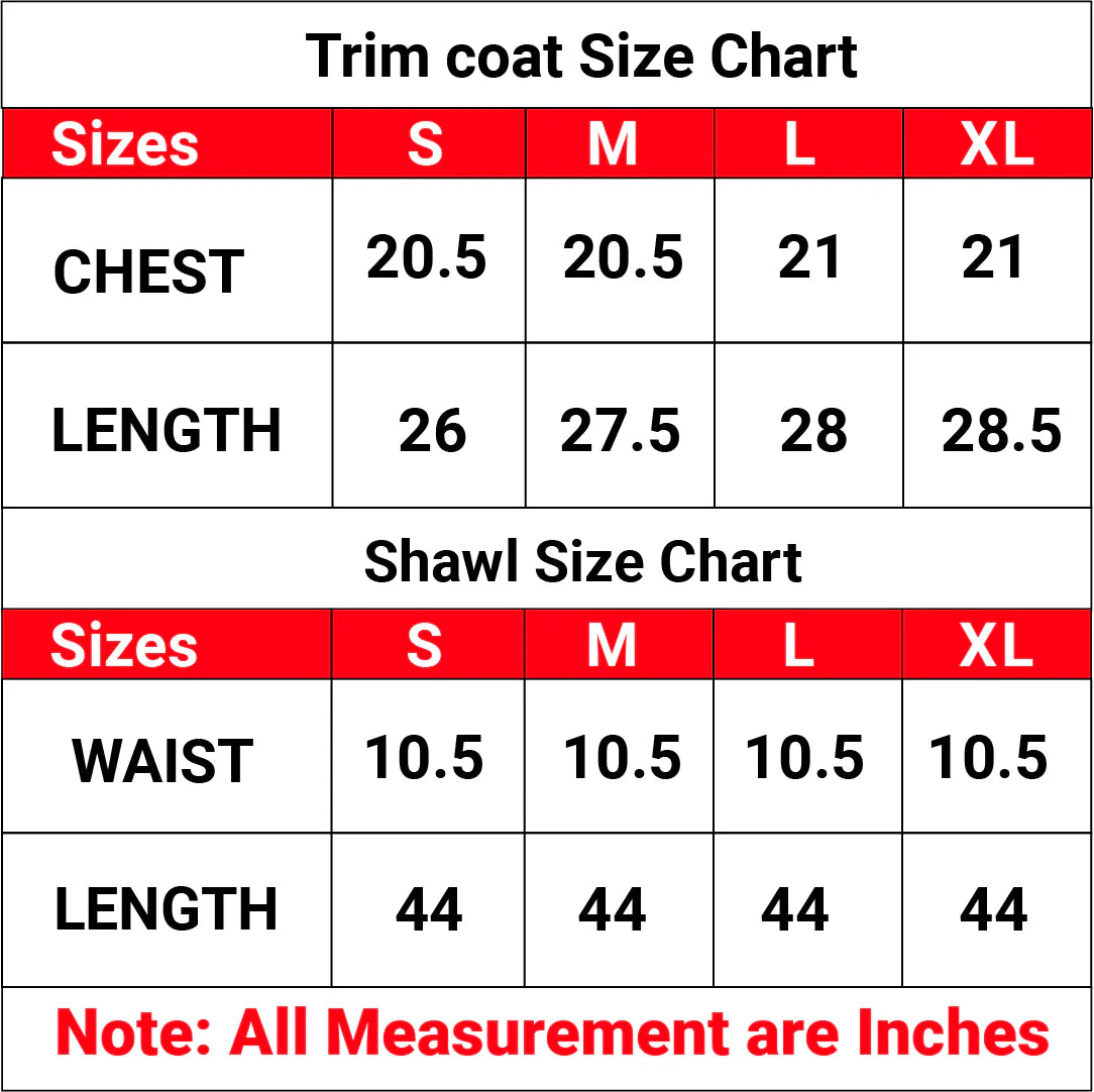 Winter Long Sleeve Winter Trim Coat + Shawl