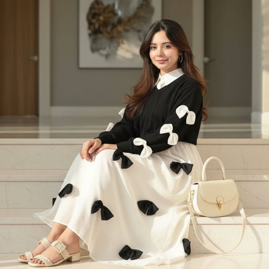 Black Bow Maxi 2-Piece Set