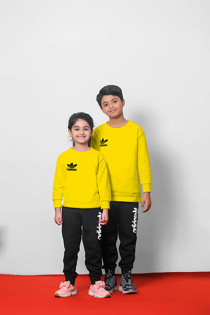 Yellow Adidas Printed Kids Winter Suit (Each)